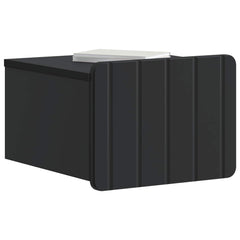 vidaXL Wall-Mounted Bedside Cabinet Black 33 x 34.5 x 24 cm 3