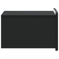vidaXL Wall-Mounted Bedside Cabinet Black 33 x 34.5 x 24 cm 6