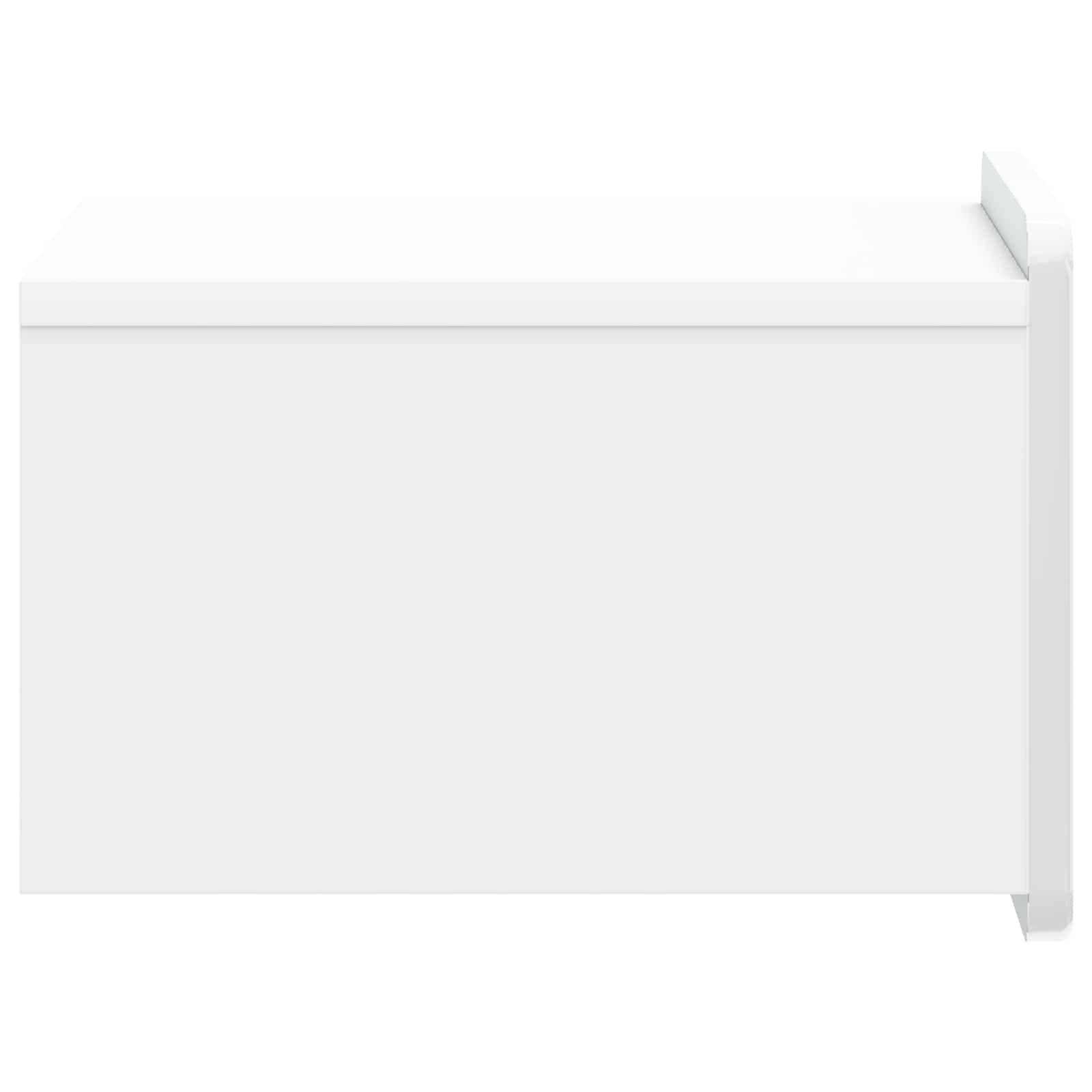 vidaXL Wall-Mounted Bedside Cabinet High Gloss White 33 x 34.5 x 24 cm 6