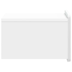 vidaXL Wall-Mounted Bedside Cabinet High Gloss White 33 x 34.5 x 24 cm 6