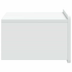 vidaXL Wall-Mounted Bedside Cabinet White 49 x 34.5 x 24 cm 6