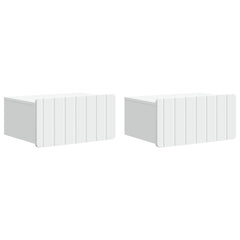 vidaXL Wall-Mounted Bedside Cabinet 2 pcs White 49 x 34.5 x 24 cm 2