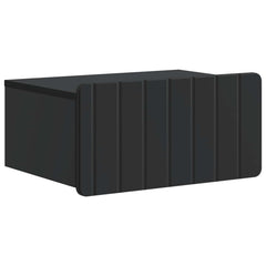 vidaXL Wall-Mounted Bedside Cabinet Black 49 x 34.5 x 24 cm 2