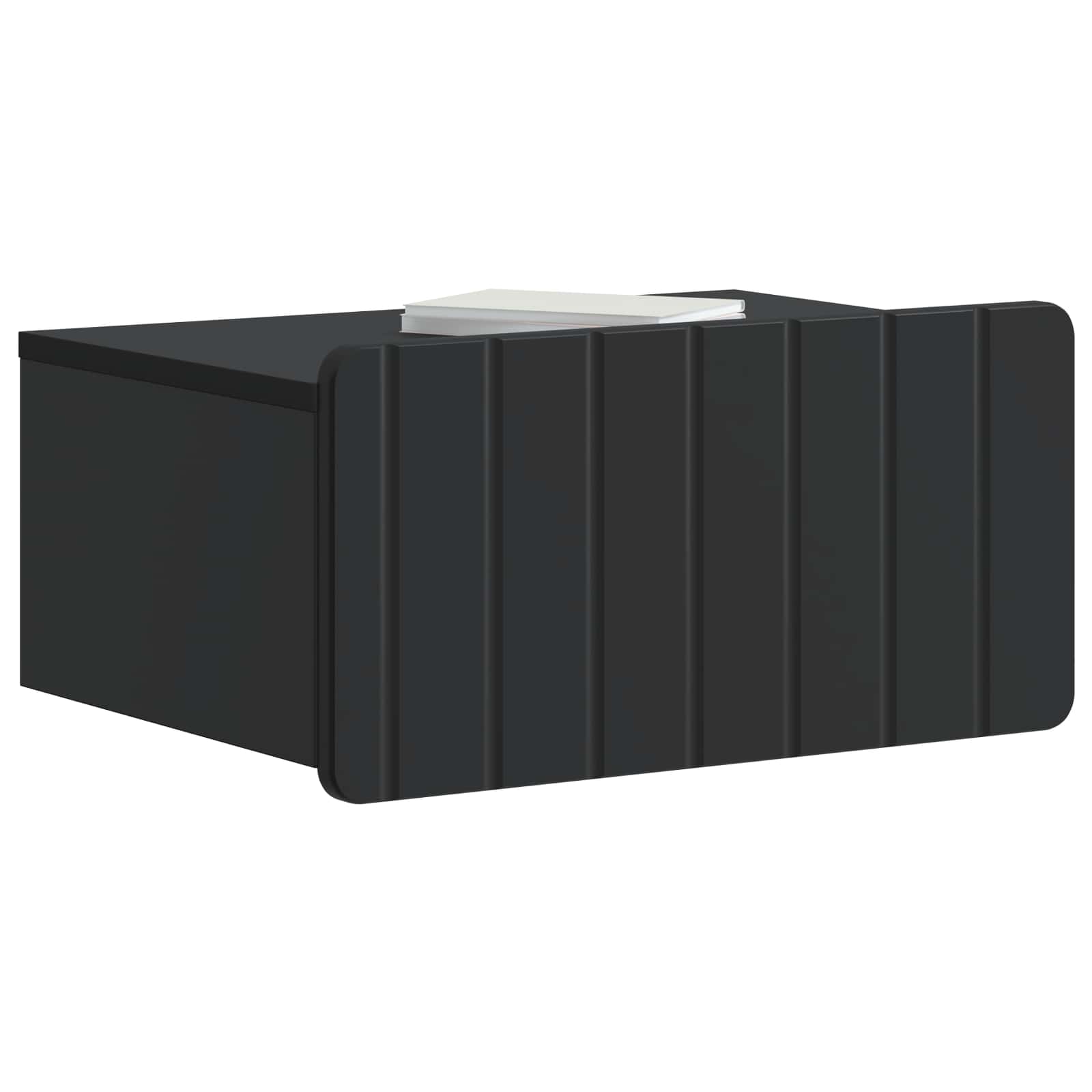vidaXL Wall-Mounted Bedside Cabinet Black 49 x 34.5 x 24 cm 3