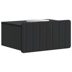 vidaXL Wall-Mounted Bedside Cabinet Black 49 x 34.5 x 24 cm 3