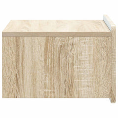 vidaXL Wall-Mounted Bedside Cabinet Sonoma Oak 49 x 34.5 x 24 cm 6