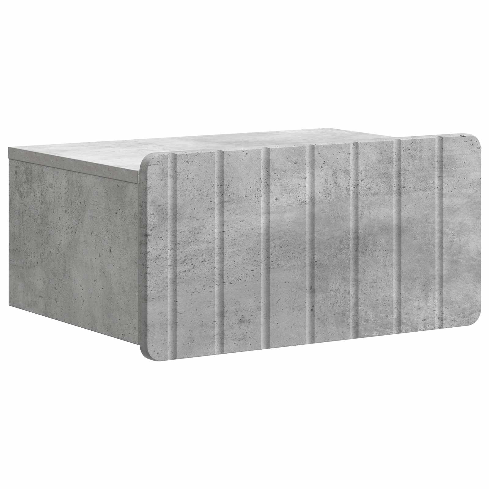 vidaXL Wall-Mounted Bedside Cabinet 2 pcs Concrete Grey 5