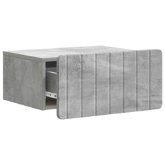 vidaXL Wall-Mounted Bedside Cabinet 2 pcs Concrete Grey 6