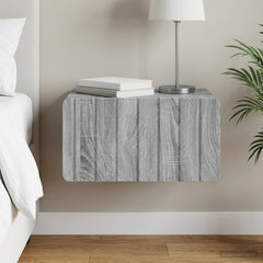 vidaXL Wall-Mounted Bedside Cabinet Grey Sonoma 49 x 34.5 x 24 cm 1