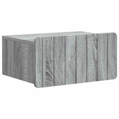 vidaXL Wall-Mounted Bedside Cabinet 2 pcs Grey Sonoma 5