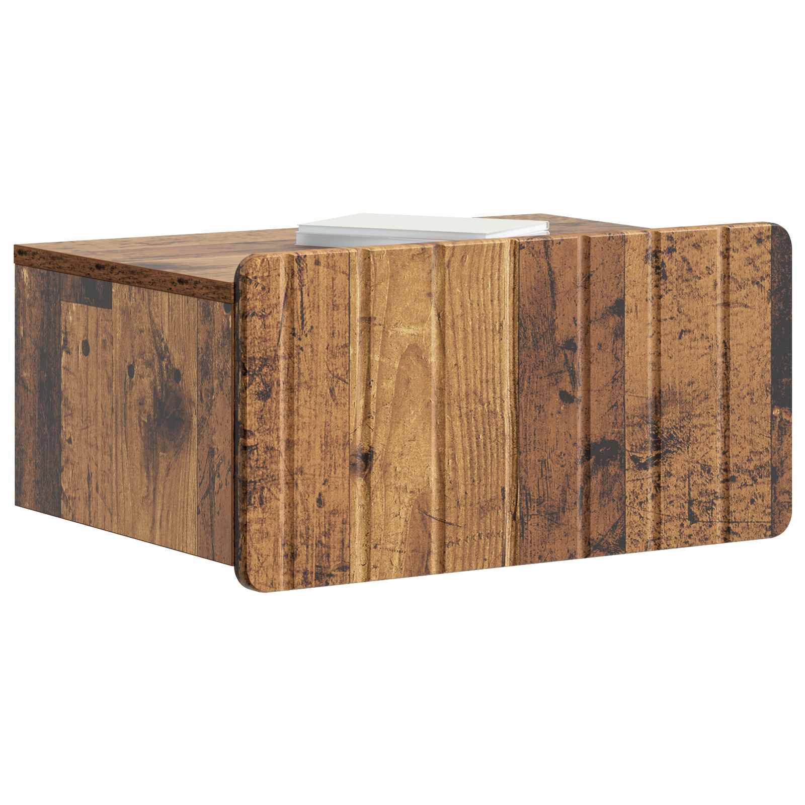 vidaXL Wall-Mounted Bedside Cabinet Old Wood 49 x 34.5 x 24 cm 3