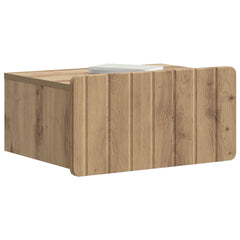 vidaXL Wall-Mounted Bedside Cabinet 2 pcs Artisan Oak 3