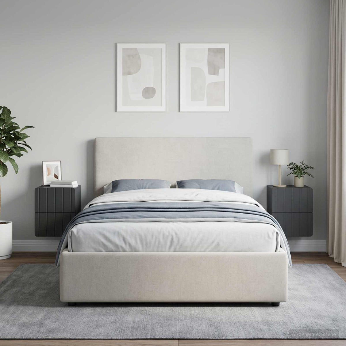 vidaXL Wall-Mounted Bedside Cabinet 33 x 34.5 x 43 cm