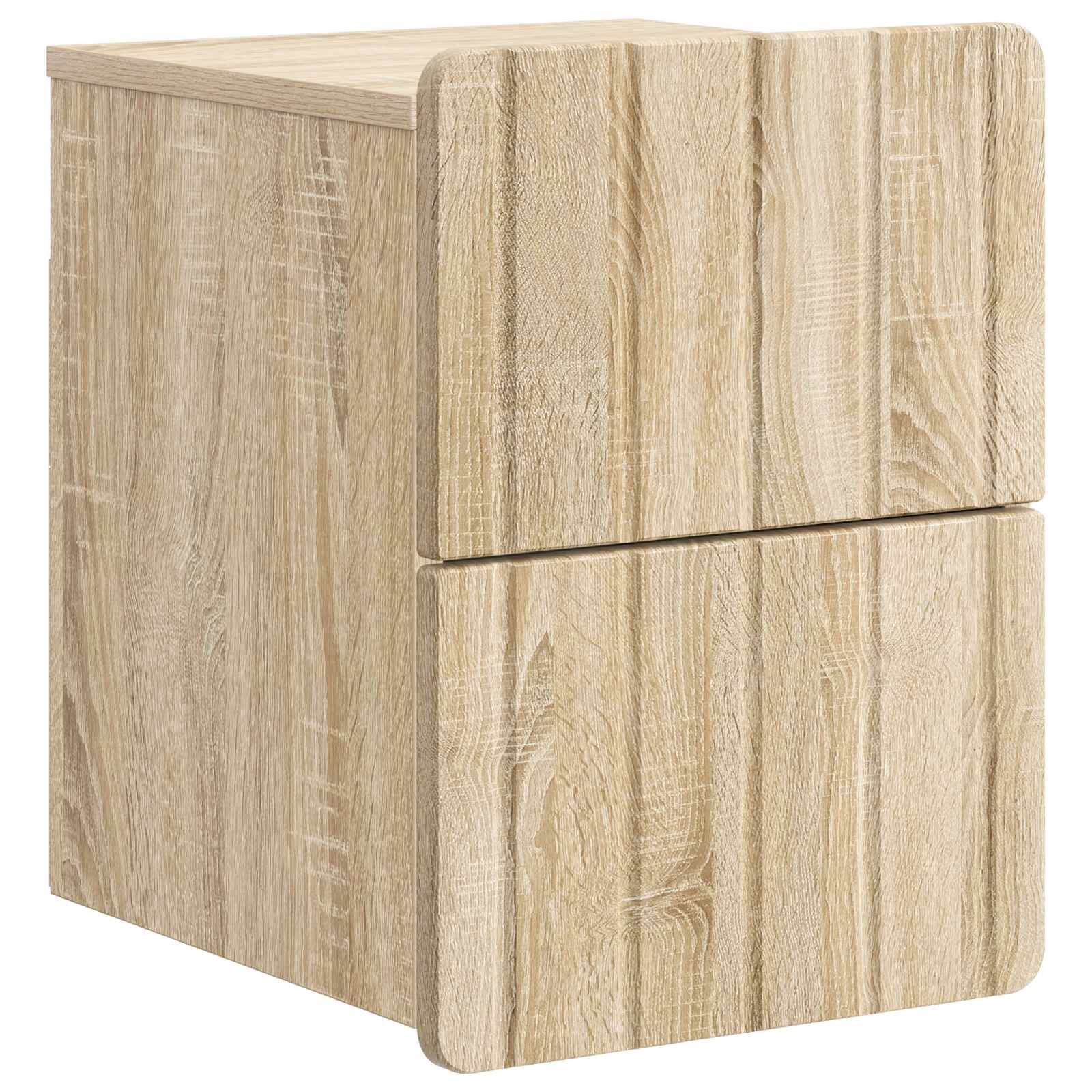 vidaXL Wall-Mounted Bedside Cabinet Sonoma Oak 33 x 34.5 x 43 cm 2
