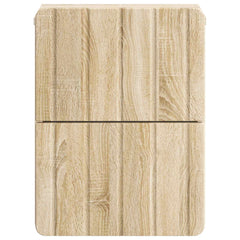 vidaXL Wall-Mounted Bedside Cabinet Sonoma Oak 33 x 34.5 x 43 cm 5