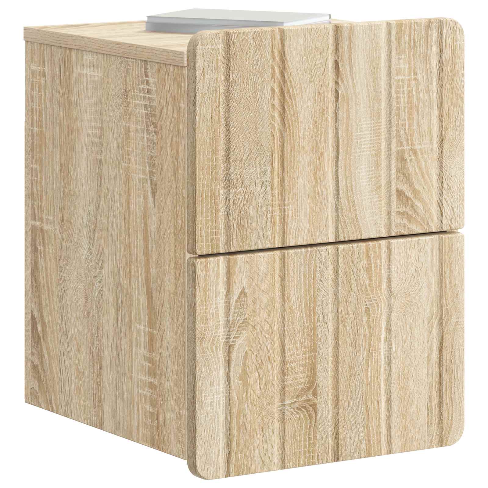 vidaXL Wall-Mounted Bedside Cabinet Sonoma Oak 33 x 34.5 x 43 cm 3