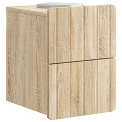 vidaXL Wall-Mounted Bedside Cabinet Sonoma Oak 33 x 34.5 x 43 cm 3