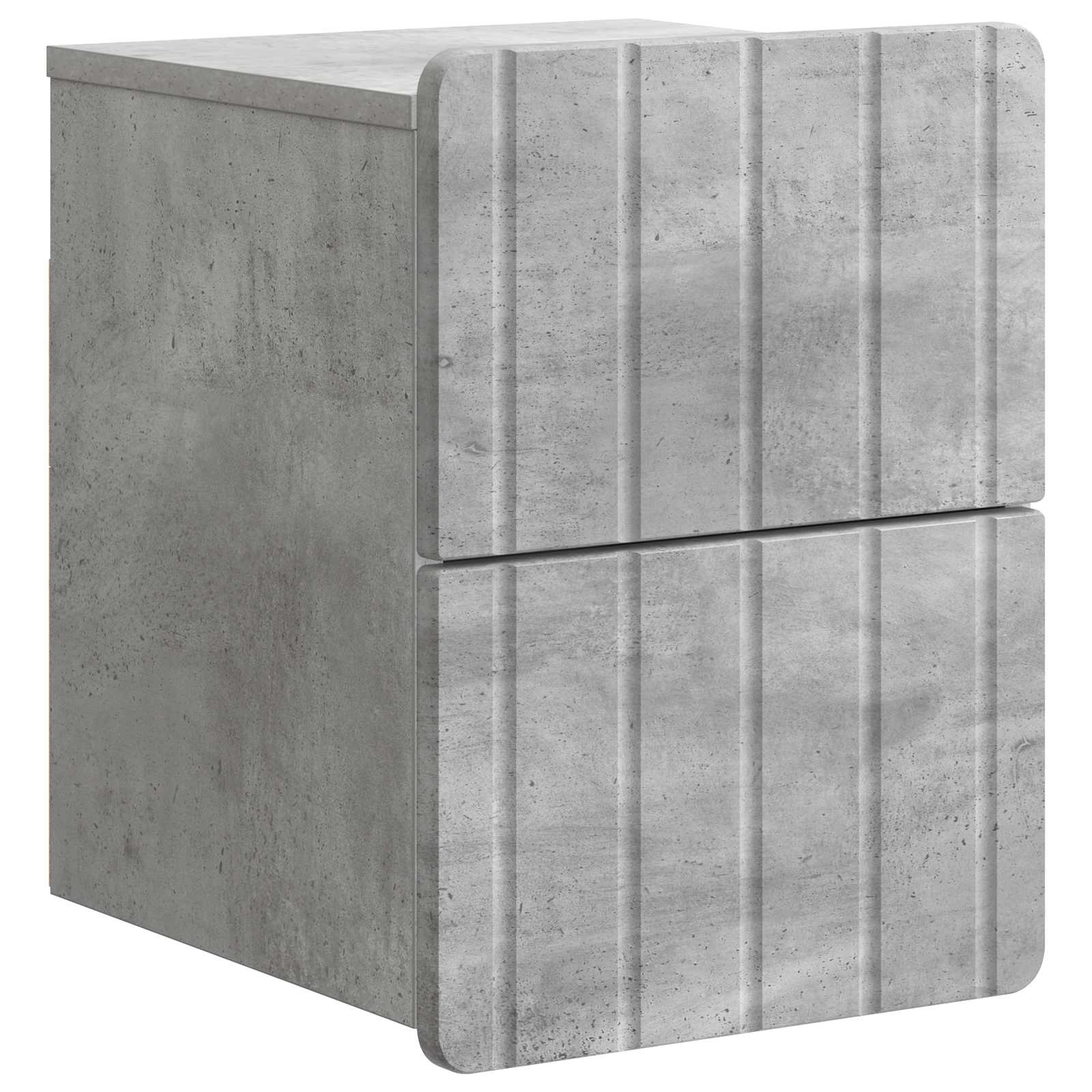 vidaXL Wall-Mounted Bedside Cabinet Concrete Grey 33 x 34.5 x 43 cm 2