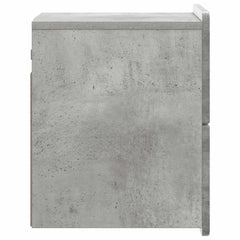 vidaXL Wall-Mounted Bedside Cabinet Concrete Grey 33 x 34.5 x 43 cm 6