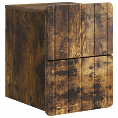 vidaXL Wall-Mounted Bedside Cabinet Smoked Oak 33 x 34.5 x 43 cm 2