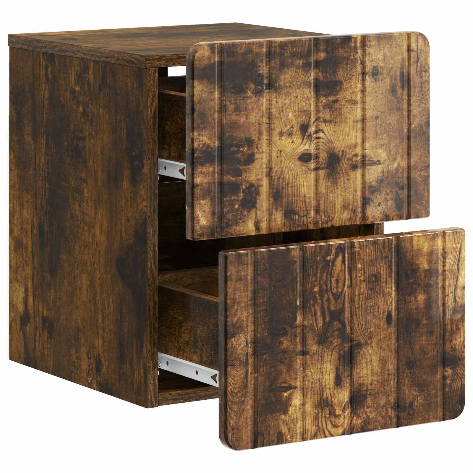 vidaXL Wall-Mounted Bedside Cabinet Smoked Oak 33 x 34.5 x 43 cm 4
