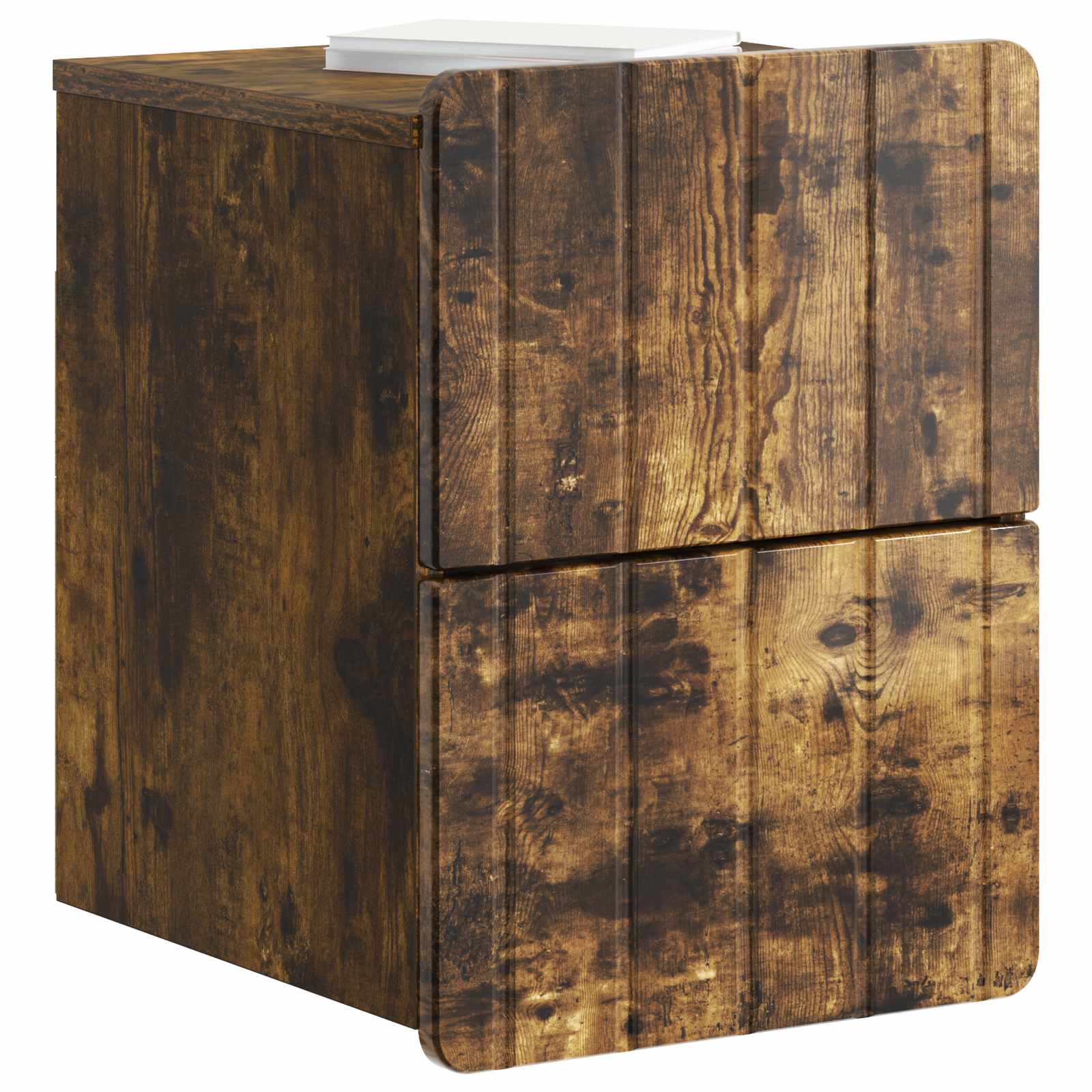 vidaXL Wall-Mounted Bedside Cabinet Smoked Oak 33 x 34.5 x 43 cm 3