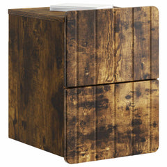 vidaXL Wall-Mounted Bedside Cabinet Smoked Oak 33 x 34.5 x 43 cm 3