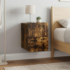 vidaXL Wall-Mounted Bedside Cabinet 33 x 34.5 x 43 cm