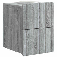 vidaXL Wall-Mounted Bedside Cabinet Grey Sonoma 33 x 34.5 x 43 cm 3
