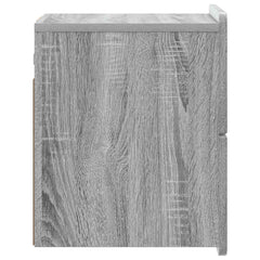 vidaXL Wall-Mounted Bedside Cabinet Grey Sonoma 33 x 34.5 x 43 cm 6