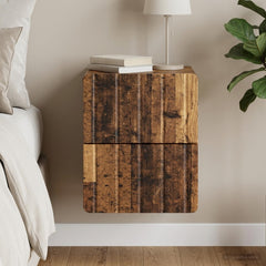 vidaXL Wall-Mounted Bedside Cabinet Old Wood 33 x 34.5 x 43 cm 1