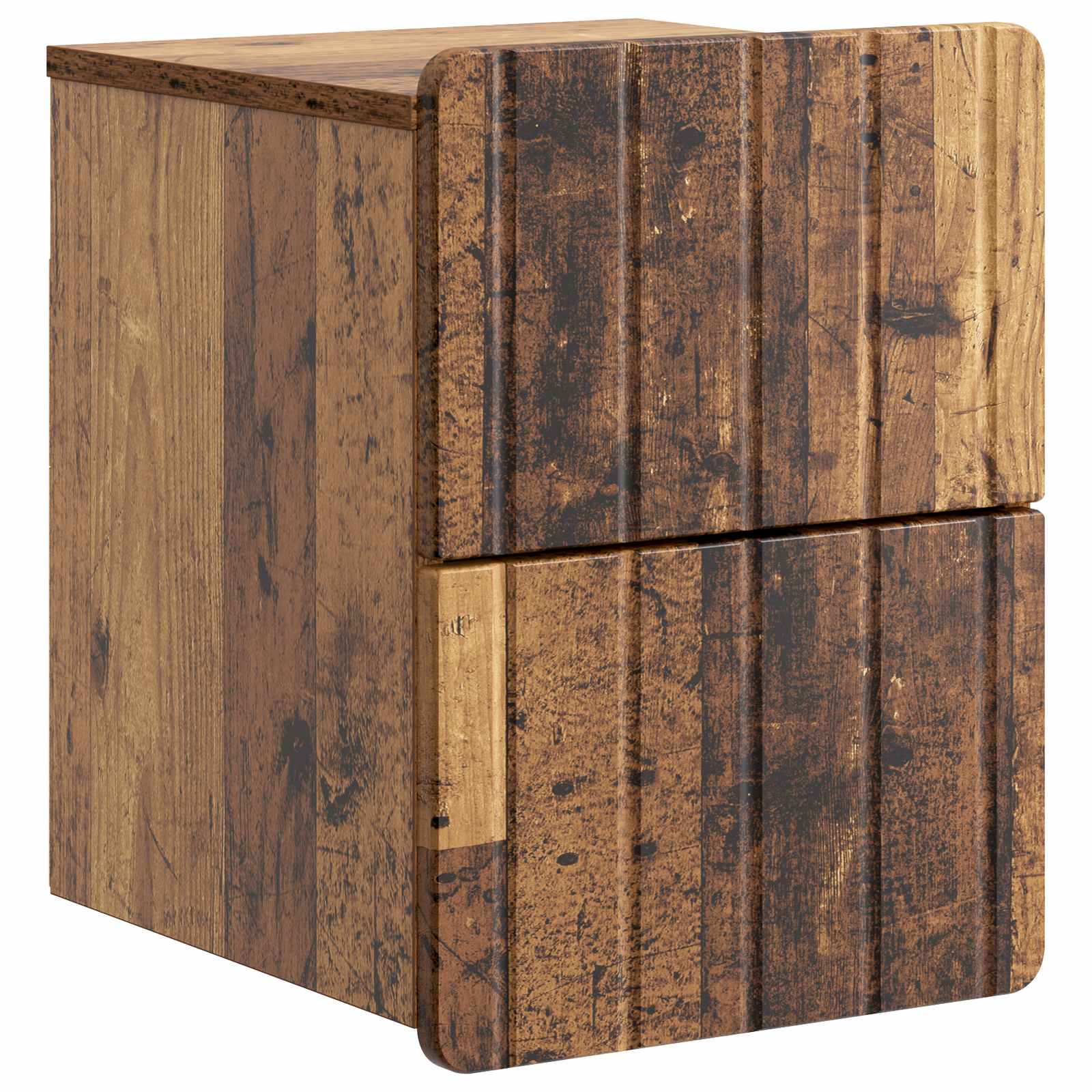 vidaXL Wall-Mounted Bedside Cabinet Old Wood 33 x 34.5 x 43 cm 2