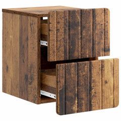 vidaXL Wall-Mounted Bedside Cabinet Old Wood 33 x 34.5 x 43 cm 4