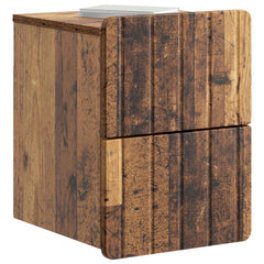 vidaXL Wall-Mounted Bedside Cabinet Old Wood 33 x 34.5 x 43 cm 3