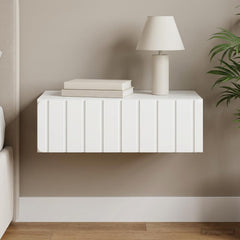 vidaXL Wall-Mounted Side Table White 59 x 34.5 x 17 cm Engineered Wood 1
