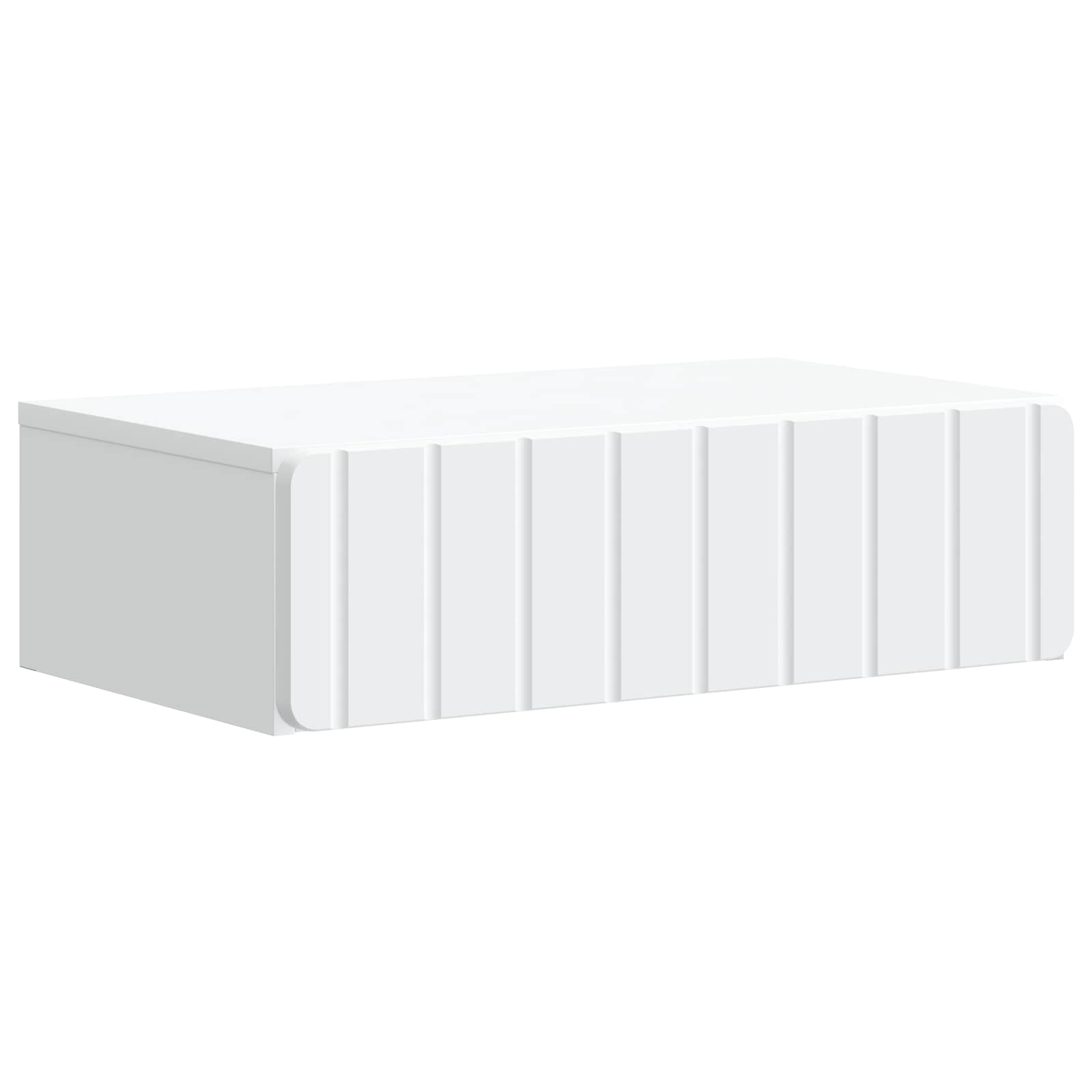 vidaXL Wall-Mounted Side Table White 59 x 34.5 x 17 cm Engineered Wood 2