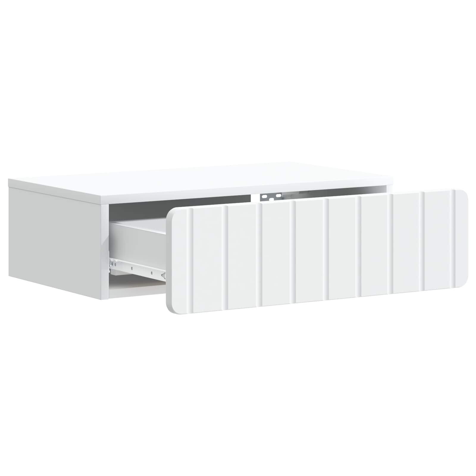 vidaXL Wall-Mounted Side Table White 59 x 34.5 x 17 cm Engineered Wood 4