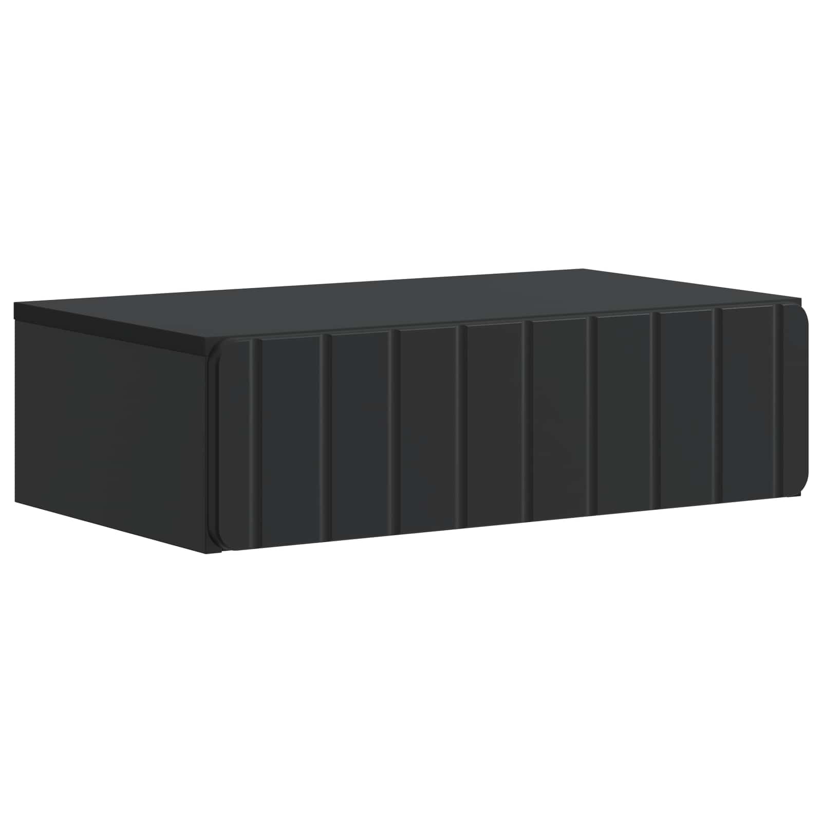 vidaXL Wall-Mounted Side Table Black 59 x 34.5 x 17 cm Engineered Wood 2