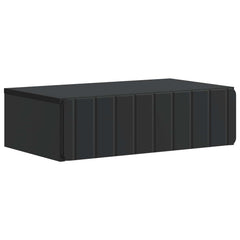 vidaXL Wall-Mounted Side Table Black 59 x 34.5 x 17 cm Engineered Wood 2