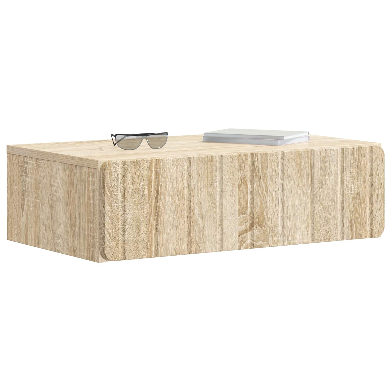 vidaXL Wall-Mounted Side Table Sonoma Oak 59 x 34.5 x 17 cm 3