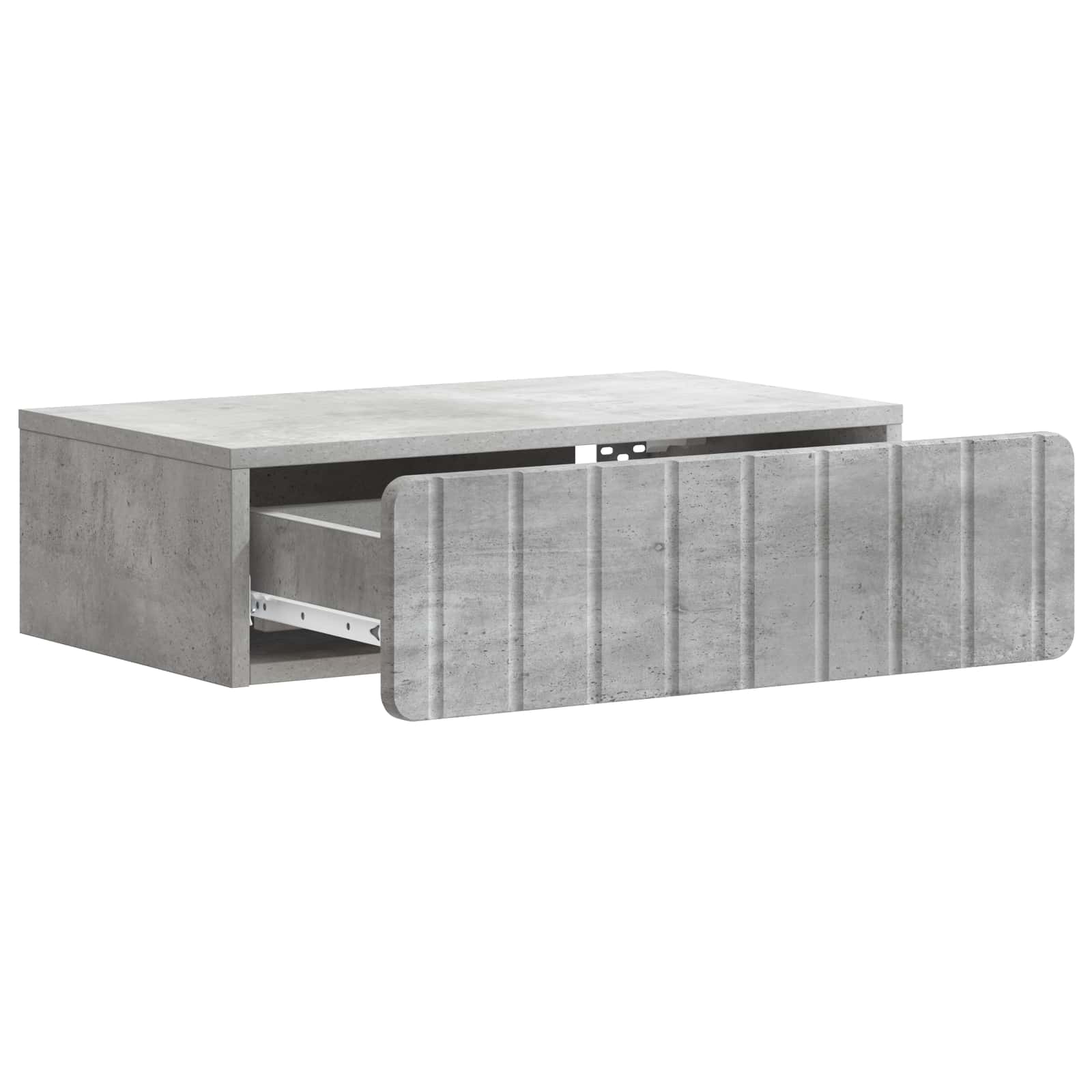 vidaXL Wall-Mounted Side Table Concrete Grey 59 x 34.5 x 17 cm 4
