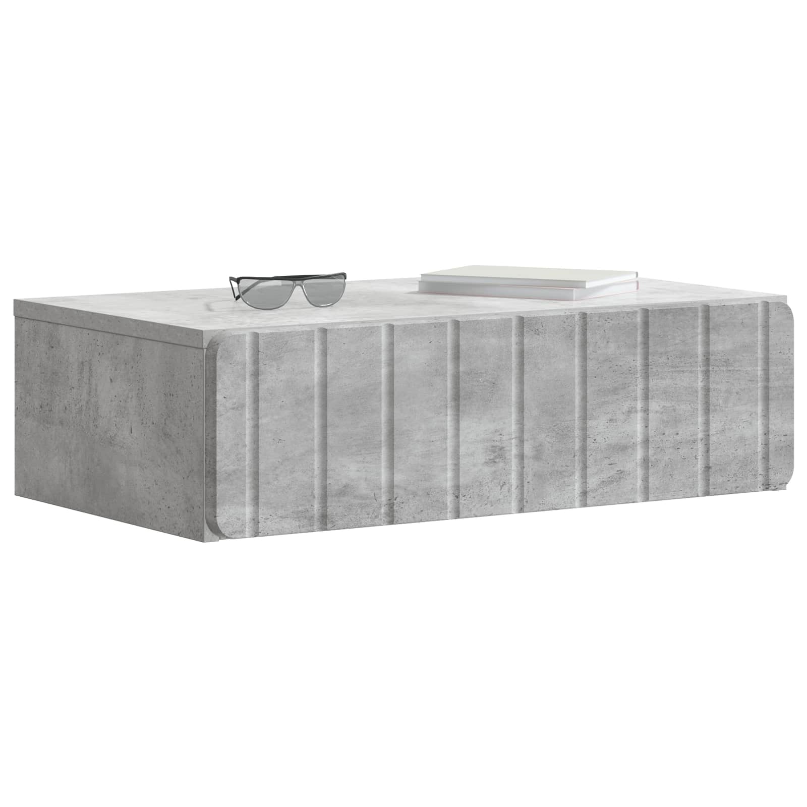 vidaXL Wall-Mounted Side Table Concrete Grey 59 x 34.5 x 17 cm 3