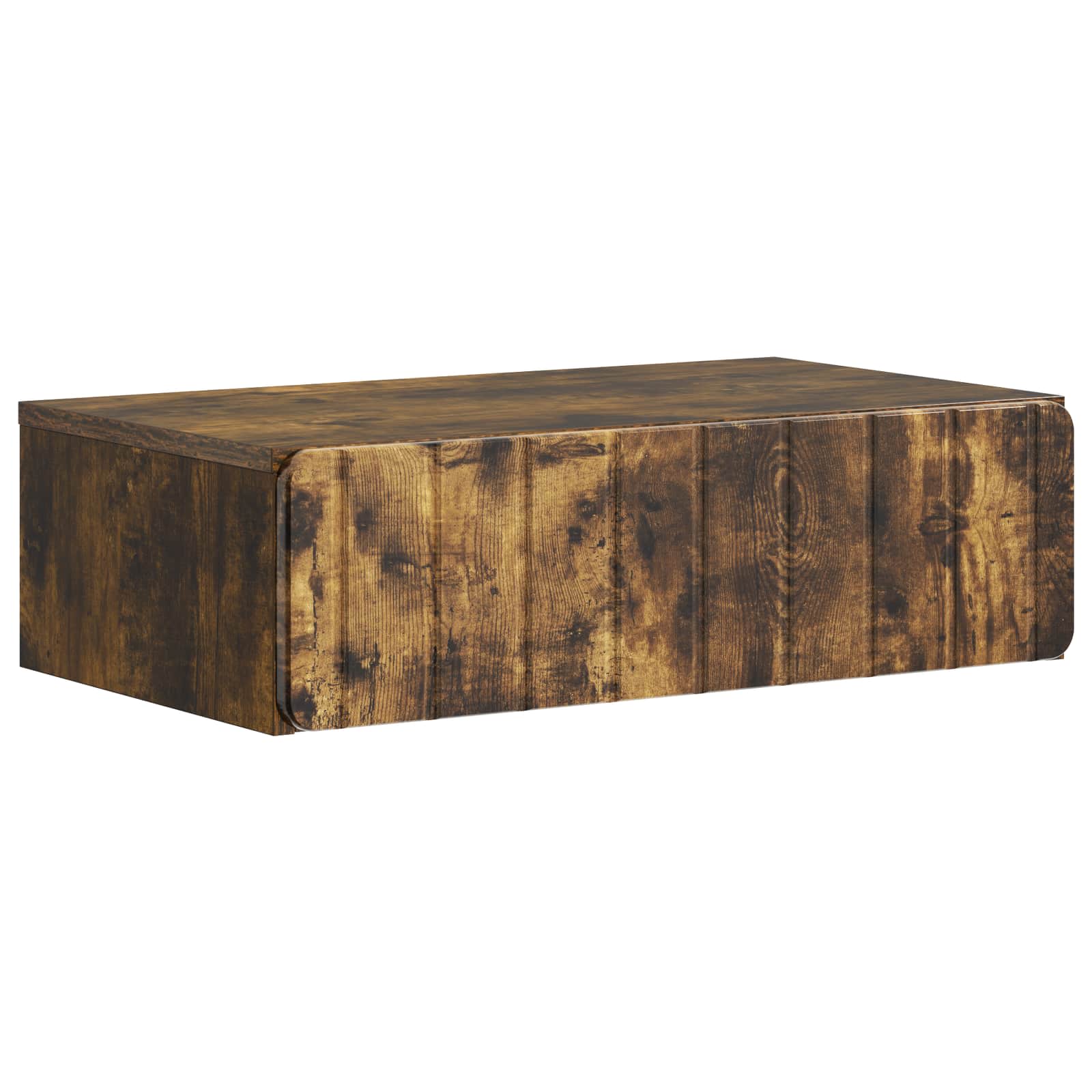 vidaXL Wall-Mounted Side Table Smoked Oak 59 x 34.5 x 17 cm 2