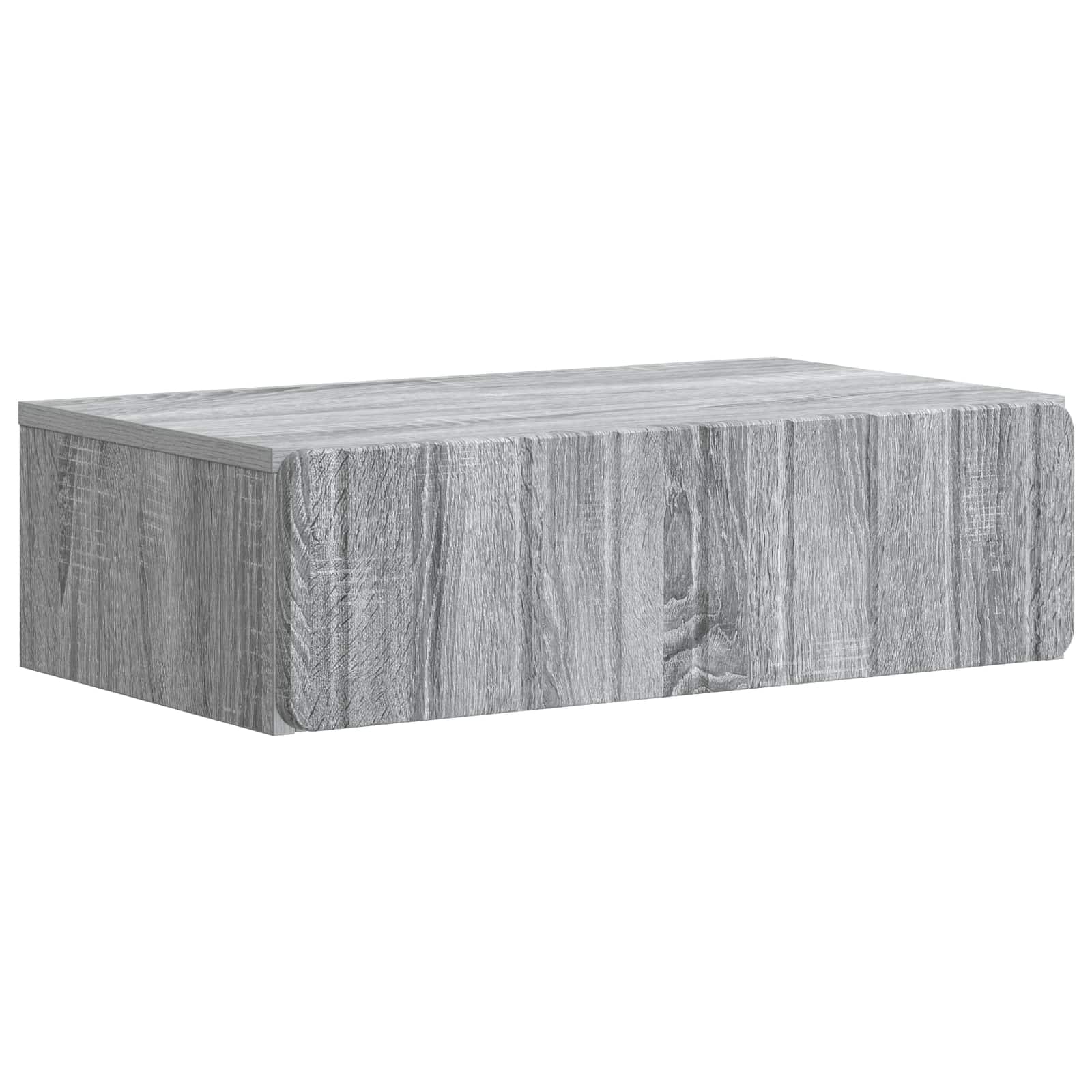 vidaXL Wall-Mounted Side Table Grey Sonoma 59 x 34.5 x 17 cm 2