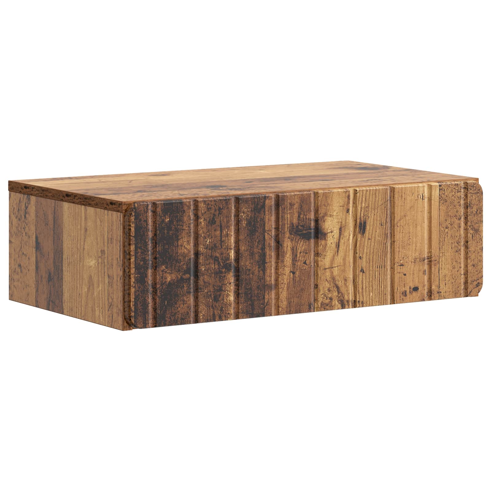 vidaXL Wall-Mounted Side Table Wall-mounted Old Wood 59 x 34.5 x 17 cm 2
