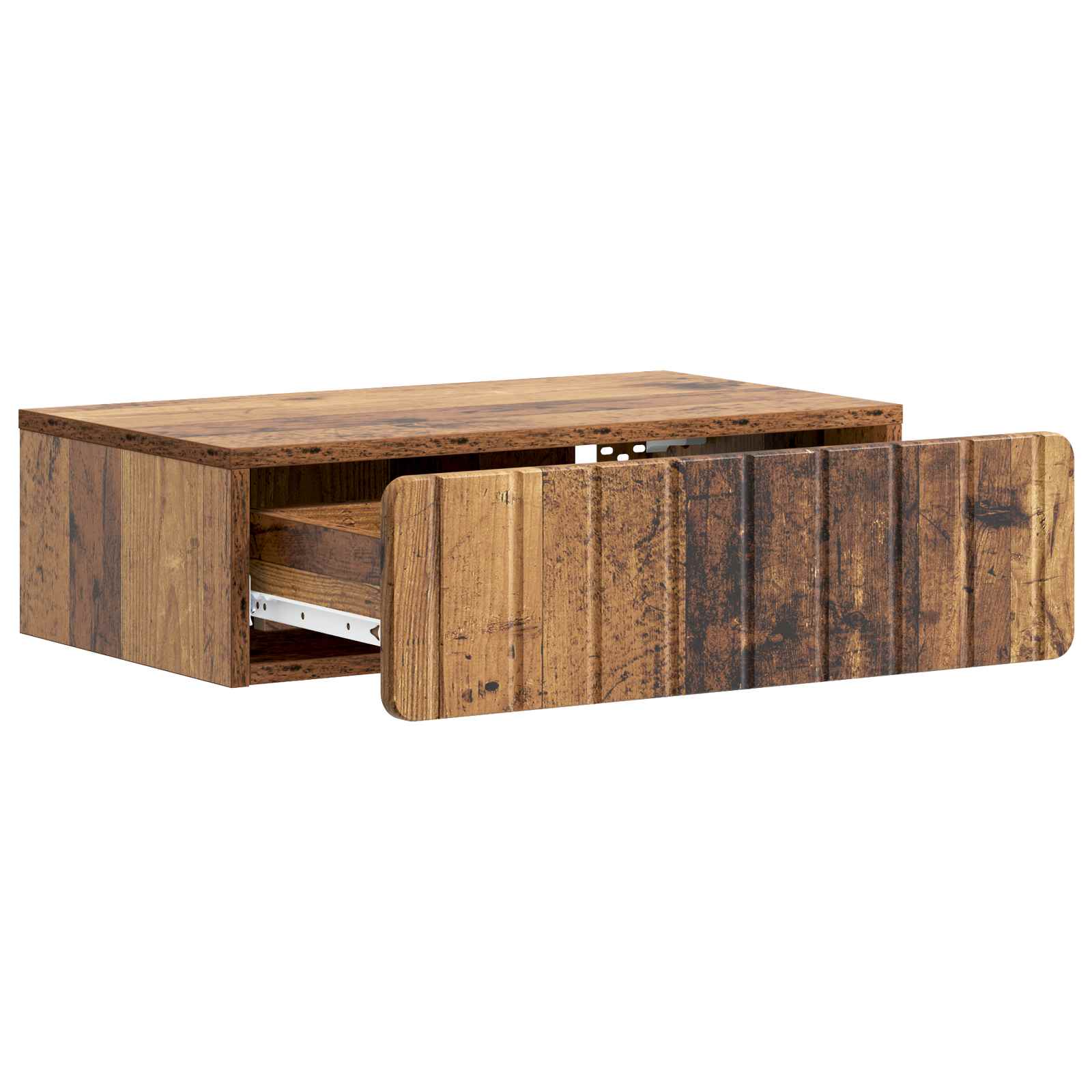 vidaXL Wall-Mounted Side Table Wall-mounted Old Wood 59 x 34.5 x 17 cm 4