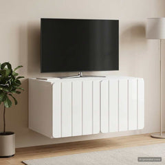 vidaXL Wall-Mounted TV Cabinet 59.5 x 41 x 30 cm High Gloss White 1