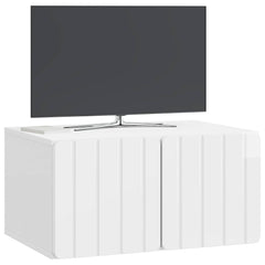 vidaXL Wall-Mounted TV Cabinet 59.5 x 41 x 30 cm High Gloss White 3