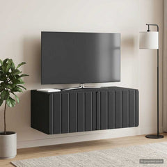 vidaXL Wall-Mounted TV Cabinet 78.5 x 41 x 30 cm Black Engineered Wood 4