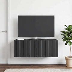 vidaXL Wall-Mounted TV Cabinet 78.5 x 41 x 30 cm Black Engineered Wood 1